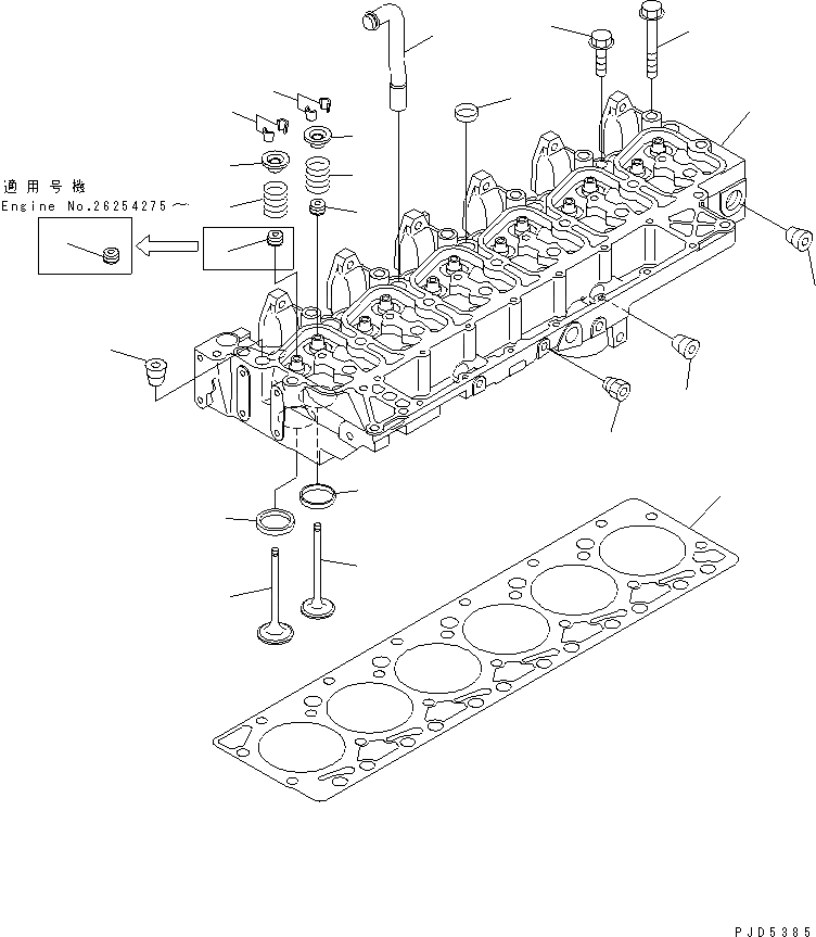 Схема запчастей Komatsu SA6D102E-1C-Z - ГОЛОВКА ЦИЛИНДРОВ(№-) ДВИГАТЕЛЬ