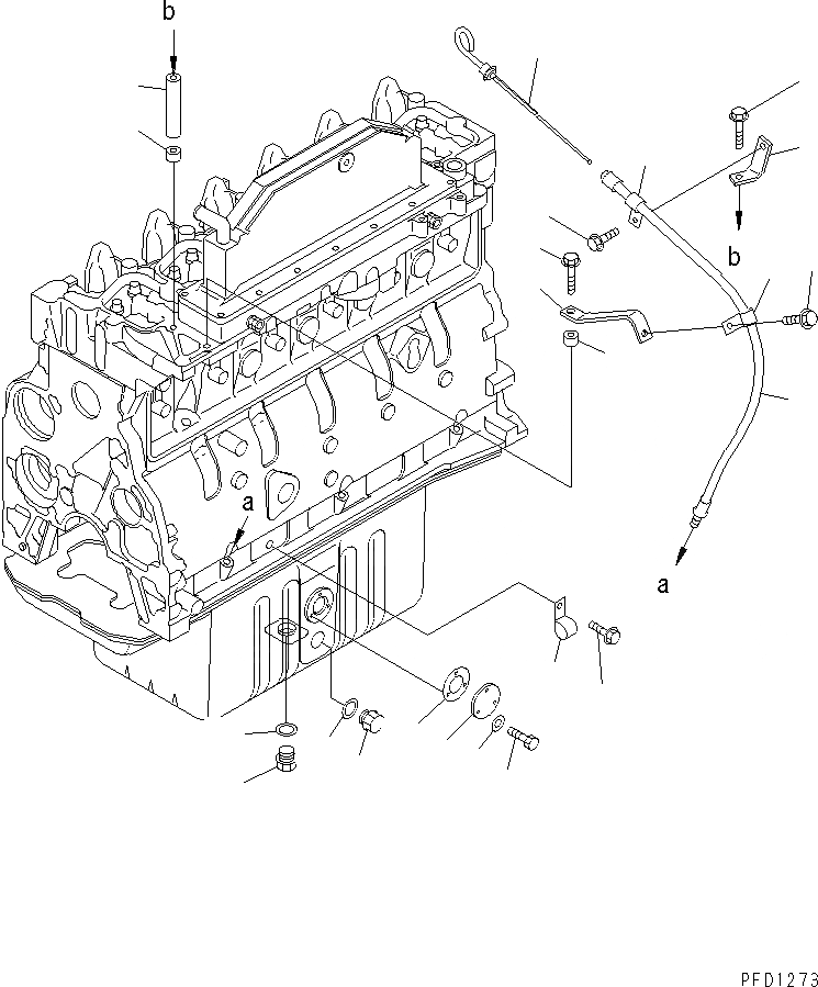 Схема запчастей Komatsu SA6D102E-1C-Z - МАСЛ. ЩУП(№-) ДВИГАТЕЛЬ