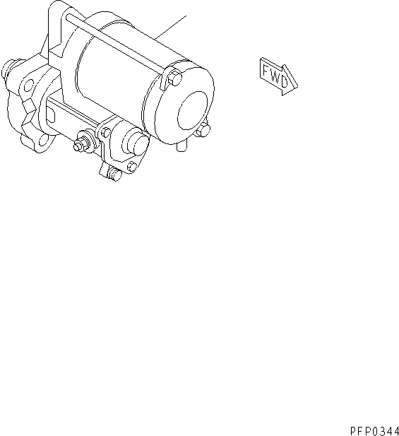 Схема запчастей Komatsu SA6D102E-1AB - СТАРТЕР(№88-) ДВИГАТЕЛЬ