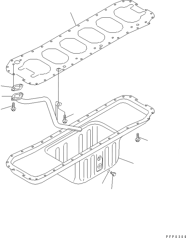 Схема запчастей Komatsu SA6D102E-1AA - МАСЛЯНЫЙ ПОДДОН И ВСАСЫВАЮЩИЙ ПАТРУБОК ДВИГАТЕЛЬ