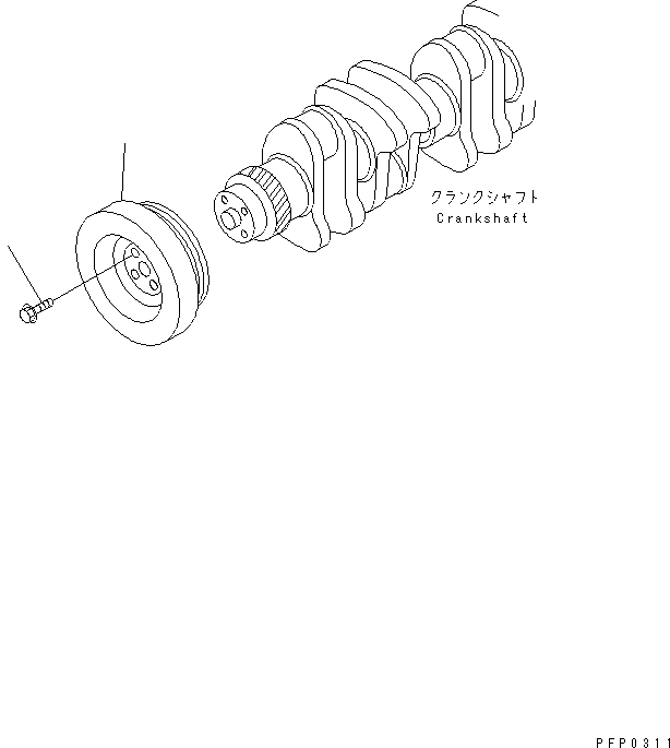 Схема запчастей Komatsu SA6D102E-1AA - ДЕМПФЕР ДВИГАТЕЛЬ