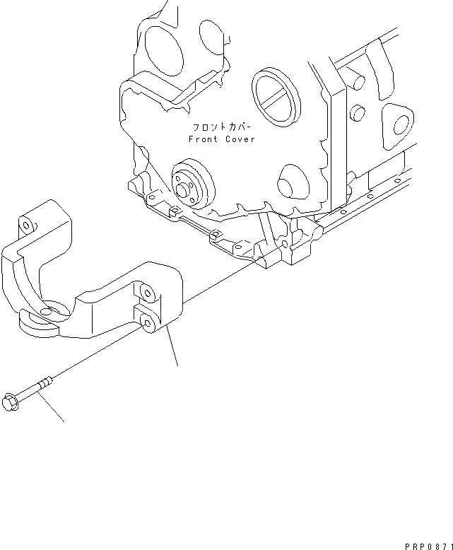 Схема запчастей Komatsu SA6D102E-1-GD - ПЕРЕДН. СУППОРТ ДВИГАТЕЛЬ