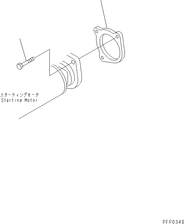 Схема запчастей Komatsu SA6D102E-1-GD - КРЕПЛЕНИЕ СТАРТЕРА ДВИГАТЕЛЬ