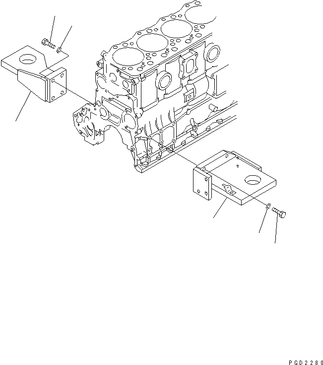 Схема запчастей Komatsu SA6D108-1G - КРЕПЛЕНИЕ ДВИГАТЕЛЯ (С КОМПРЕССОР) ДВИГАТЕЛЬ