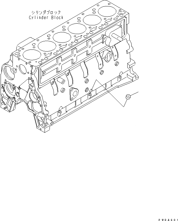 Схема запчастей Komatsu SA6D102E-1G - МАСЛ. ЗАГЛУШКА ДВИГАТЕЛЬ