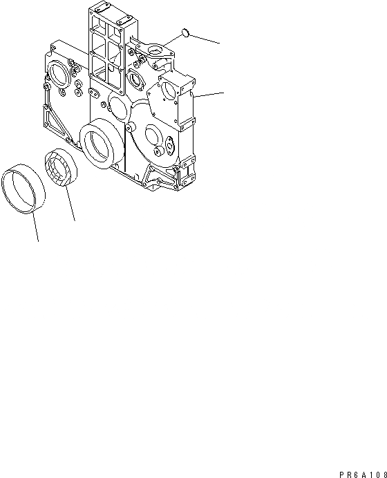 Схема запчастей Komatsu SA6D140-2D-5G - ПЕРЕДН. COVER(№79-) ДВИГАТЕЛЬ