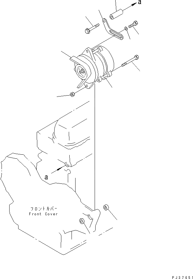 Схема запчастей Komatsu SA6D108-1A-7 - КРЕПЛЕНИЕ ГЕНЕРАТОРА (A) (ЗАПЫЛЕНН СПЕЦ-Я.) ДВИГАТЕЛЬ