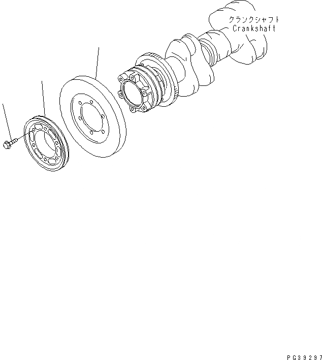 Схема запчастей Komatsu SA6D108-1G-7 - ДЕМПФЕР(№-) ДВИГАТЕЛЬ