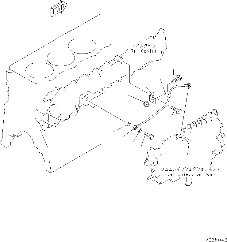 Схема запчастей Komatsu SA6D108-1G-7 - ТОПЛ. НАСОС СМАЗКА(№7-) ДВИГАТЕЛЬ