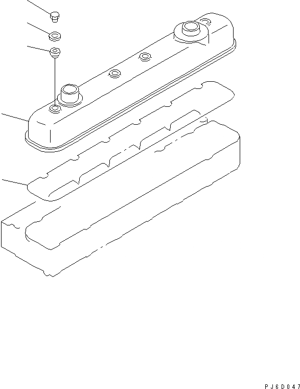 Схема запчастей Komatsu SA6D108-1J - ГОЛОВКА ЦИЛИНДРОВ COVER ДВИГАТЕЛЬ