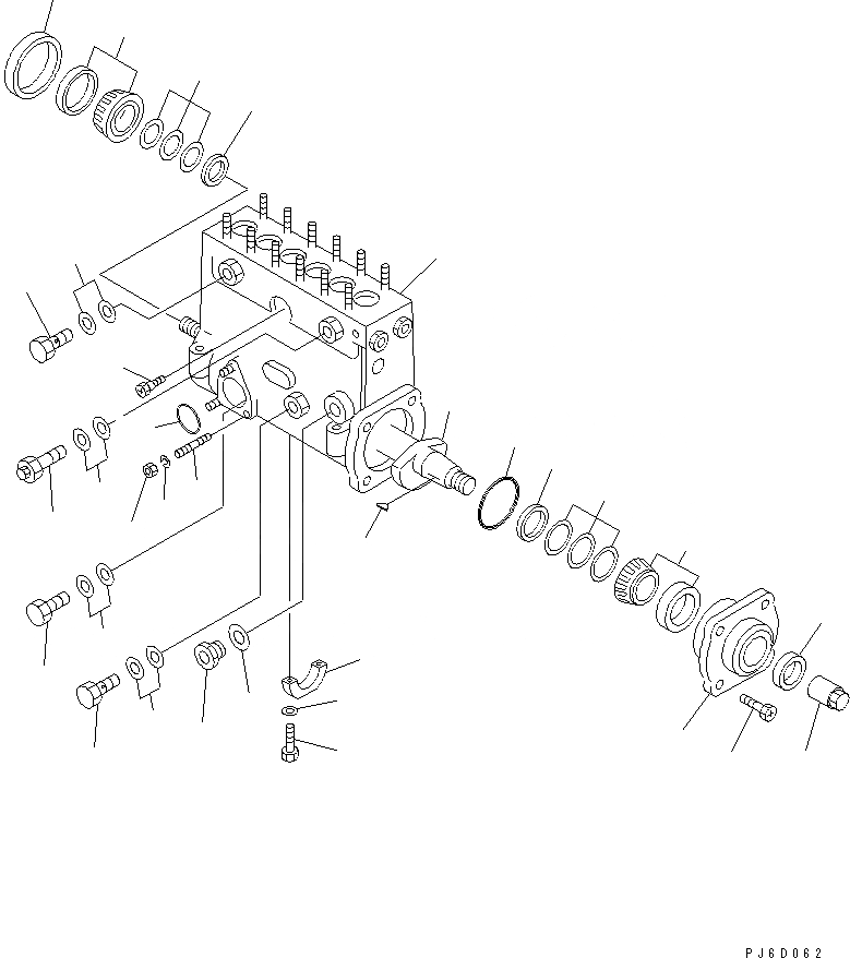 Схема запчастей Komatsu SA6D108-1J - ТОПЛ. НАСОС (НАСОС) (/) (LIGHT РАБОЧ. LIMITED СПЕЦ-Я.) (ВНУТР. ЧАСТИ) ДВИГАТЕЛЬ