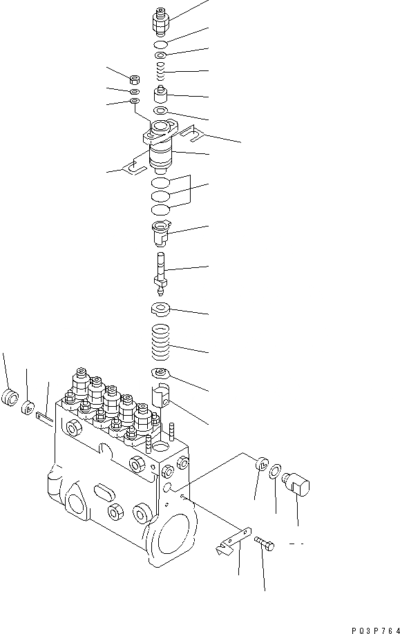 Схема запчастей Komatsu SA6D108-1J - ТОПЛ. НАСОС (НАСОС) (/) (LIGHT РАБОЧ. LIMITED СПЕЦ-Я.) (ВНУТР. ЧАСТИ) ДВИГАТЕЛЬ