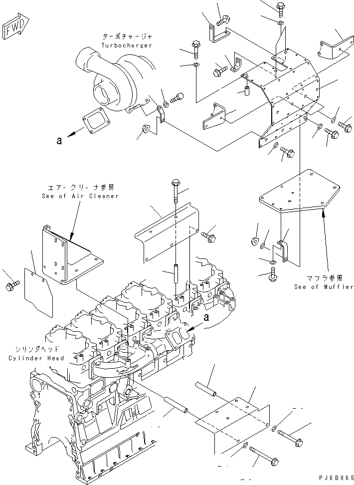 Схема запчастей Komatsu SA6D140E-3C-7 - ТЕРМОЗАЩИТА ДВИГАТЕЛЬ