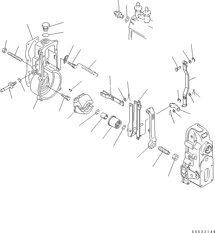 Схема запчастей Komatsu SA6D140E-2A-7D - ТОПЛ. НАСОС (РЕГУЛЯТОР) (/) (ВНУТР. ЧАСТИ)(№7-) ДВИГАТЕЛЬ