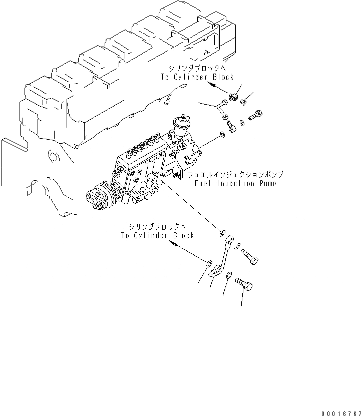 Схема запчастей Komatsu SA6D140-1B-G - ТОПЛ. НАСОС СМАЗКА(№898-) ДВИГАТЕЛЬ