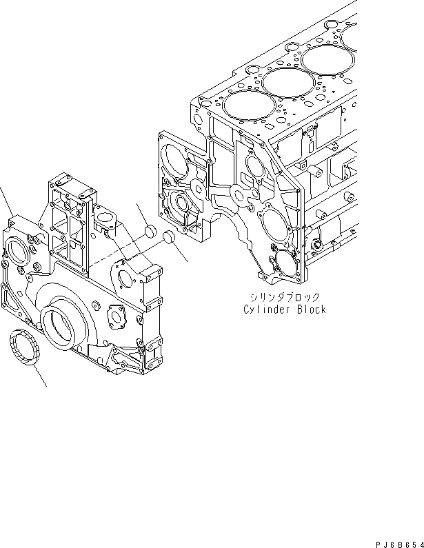 Схема запчастей Komatsu SA6D140E-3B-7 - ПЕРЕДН. КРЫШКА(ПЕРЕДН. МЕХ-М ОТБОРА МОЩНОСТИ СПЕЦ-Я.) ДВИГАТЕЛЬ