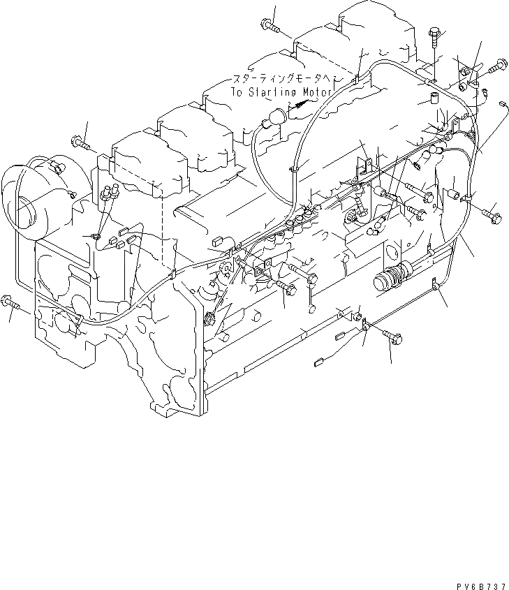 Схема запчастей Komatsu SA6D140E-3B-7 - ЭЛЕКТРОПРОВОДКА (/) ДАТЧИК (МОРОЗОУСТОЙЧИВ. СПЕЦИФИКАЦИЯ) ДВИГАТЕЛЬ