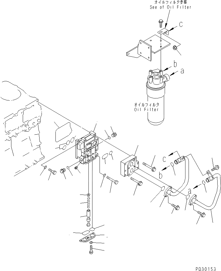 Схема запчастей Komatsu SA6D140-1EE-G - МАСЛ. АДАПТЕР(№779-8) ДВИГАТЕЛЬ