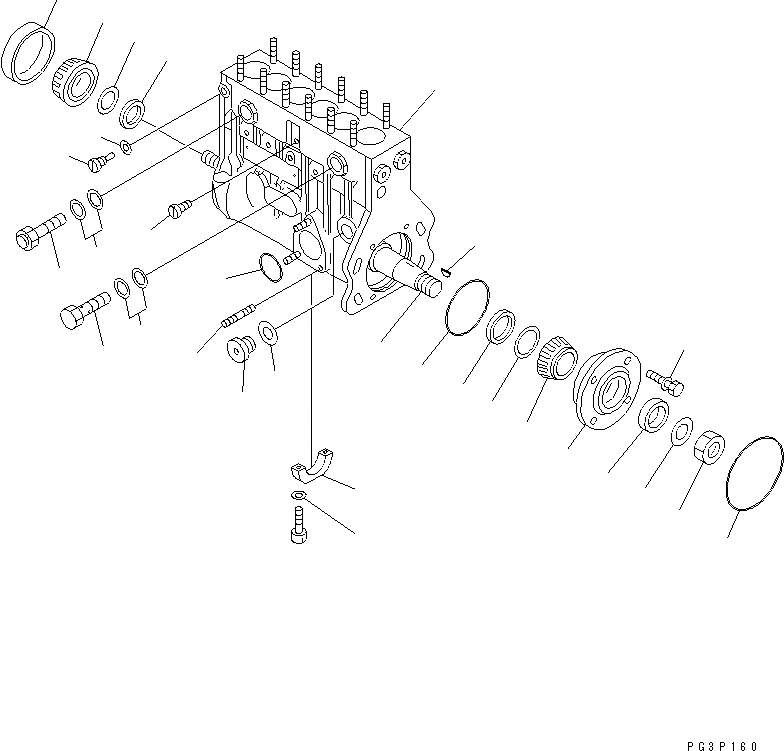 Схема запчастей Komatsu SA6D108-1C-7D - ТОПЛ. НАСОС (НАСОС) (/) (ВНУТР. ЧАСТИ)(№-) ДВИГАТЕЛЬ