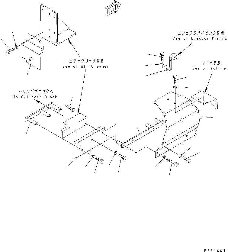 Схема запчастей Komatsu SA6D140E-2B-7 - ТЕРМОЗАЩИТА(№78-987) ДВИГАТЕЛЬ