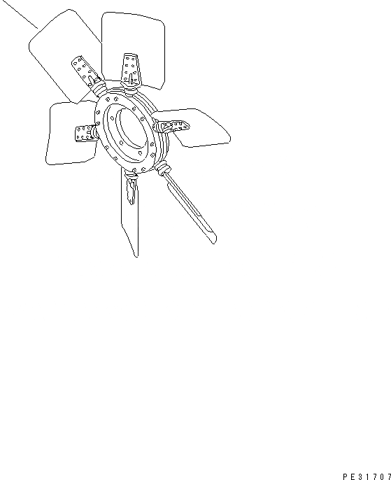 Схема запчастей Komatsu SA6D140E-2B-7 - ВЕНТИЛЯТОР ОХЛАЖДЕНИЯ (РЕВЕРСИВН.)(№7-7) ДВИГАТЕЛЬ