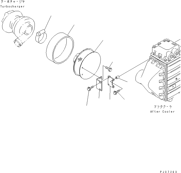 Схема запчастей Komatsu SA6D108-1D - ВОЗДУХООЧИСТИТЕЛЬ(№-) ДВИГАТЕЛЬ