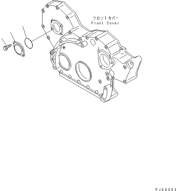 Схема запчастей Komatsu SA6D108-1D - ПЕРЕДН. КРЫШКАКРЕПЛЕНИЕ(№8-) ДВИГАТЕЛЬ