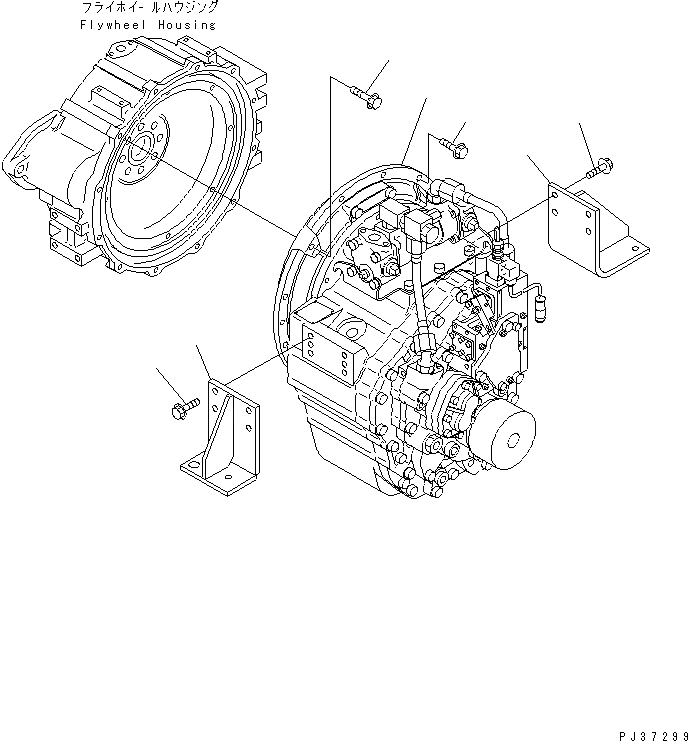 Схема запчастей Komatsu SA6D108-1D - MARINE ПРИВОД КРЕПЛЕНИЕ (M-T)(№8-9) ДВИГАТЕЛЬ