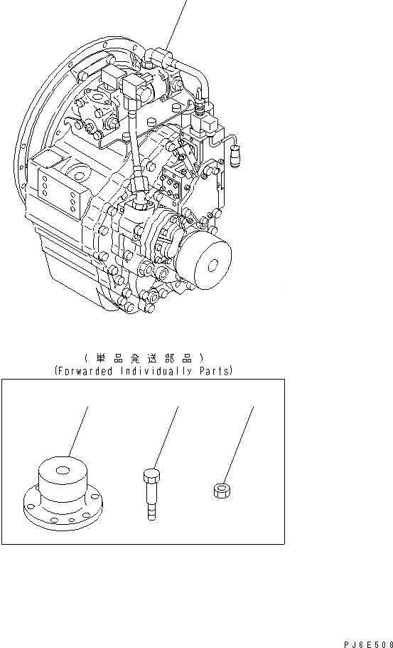 Схема запчастей Komatsu SA6D108-1D - MARINE ПРИВОД КРЕПЛЕНИЕ (M-T)(№9-) ДВИГАТЕЛЬ