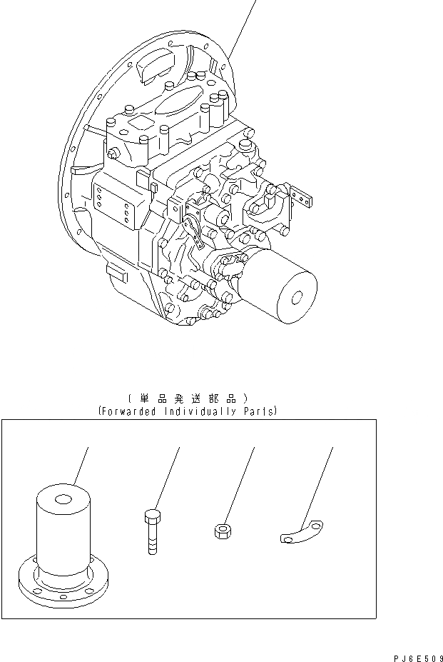 Схема запчастей Komatsu SA6D108-1D - MARINE ПРИВОД КРЕПЛЕНИЕ (MGNX-)(№9-) ДВИГАТЕЛЬ