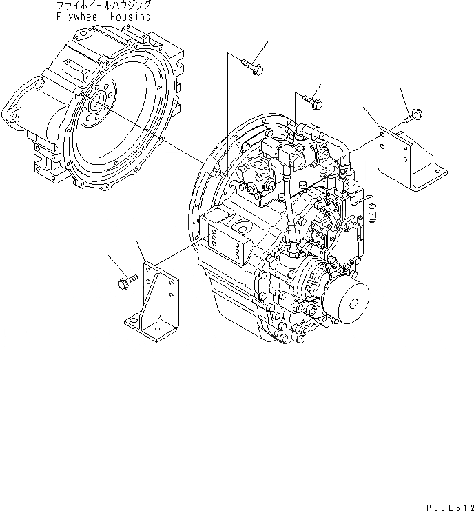 Схема запчастей Komatsu SA6D108-1D - MARINE ПРИВОД КРЕПЛЕНИЕ (M-T)(№9-) ДВИГАТЕЛЬ