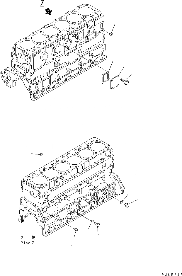 Схема запчастей Komatsu SA6D108E-2A-H7 - БЛОК ЦИЛИНДРОВ BLIND ЗАГЛУШКА (ДЛЯ ERECTRICAL РЕГУЛЯТОР)(№9-) ДВИГАТЕЛЬ