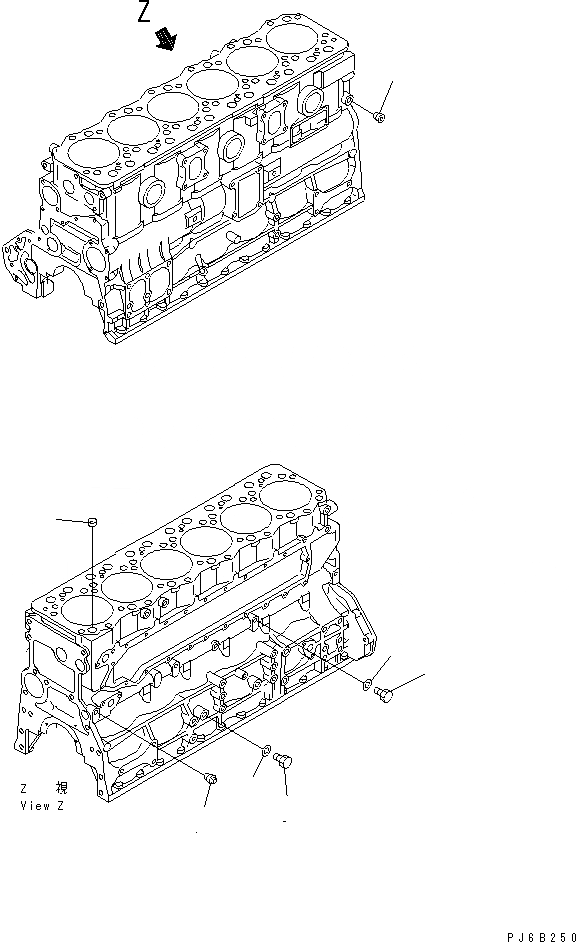 Схема запчастей Komatsu SA6D108E-2A-H7 - БЛОК ЦИЛИНДРОВ BLIND ЗАГЛУШКА (ДЛЯ ERECTRICAL РЕГУЛЯТОР) (С КОМПРЕССОР)(№9-) ДВИГАТЕЛЬ