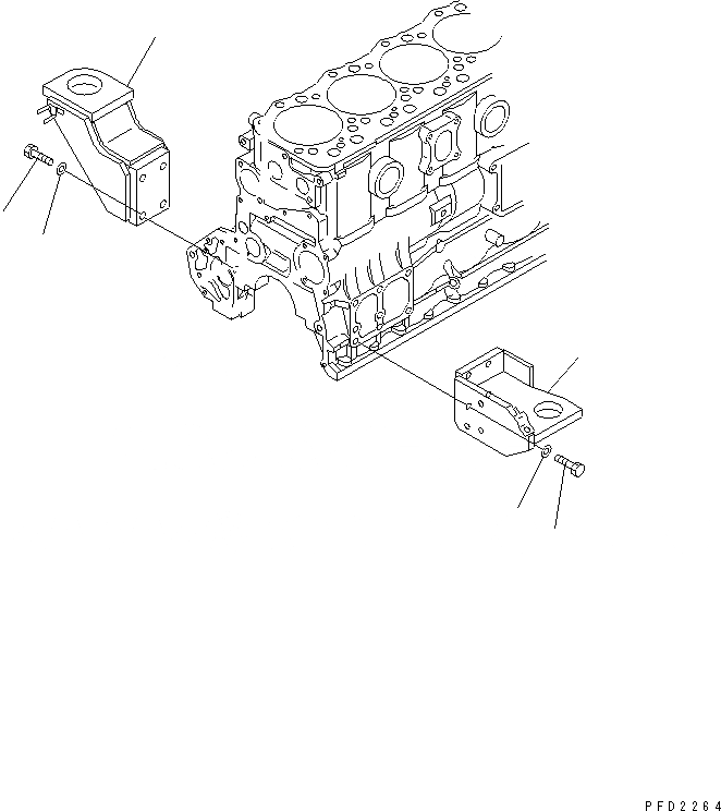 Схема запчастей Komatsu SA6D108E-2A-H7 - КРЕПЛЕНИЕ ДВИГАТЕЛЯ (ДЛЯ МЕХАНИЧ. РЕГУЛИР.) (С КОМПРЕССОР)(№-) ДВИГАТЕЛЬ