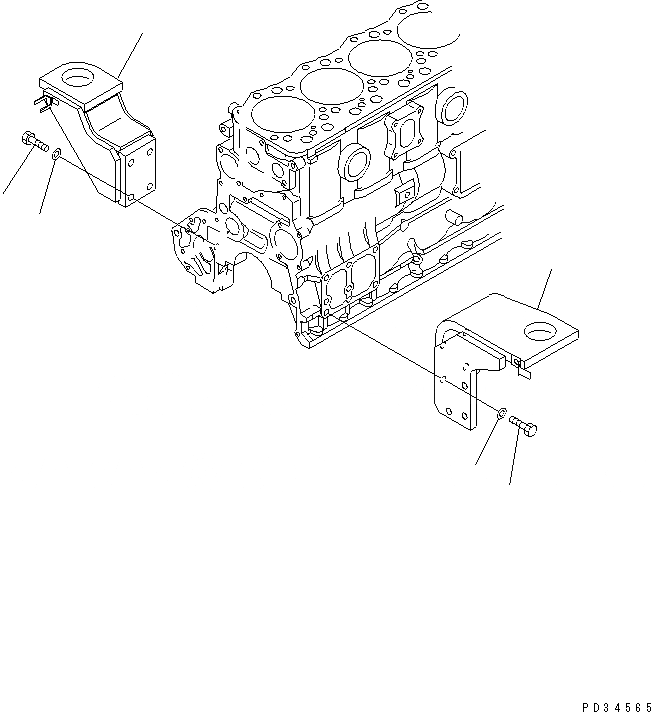 Схема запчастей Komatsu SA6D108E-2A-S7 - КРЕПЛЕНИЕ ДВИГАТЕЛЯ (ДЛЯ МЕХАНИЧ. РЕГУЛИР.)(№7-) ДВИГАТЕЛЬ