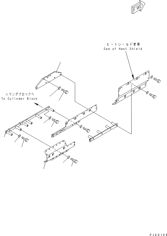 Схема запчастей Komatsu SA6D140-2B-G - ТЕРМОЗАЩИТА (БЕЗ ГЛУШИТЕЛЬ)(№7-) ДВИГАТЕЛЬ