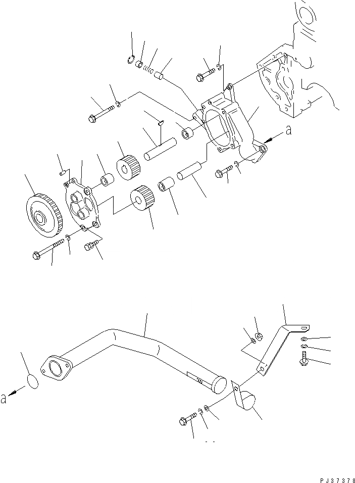 Схема запчастей Komatsu SA6D110-1G - СМАЗЫВ. НАСОС И ВСАСЫВ. PIPE(№-) СИСТЕМА СМАЗКИ МАСЛ. СИСТЕМА