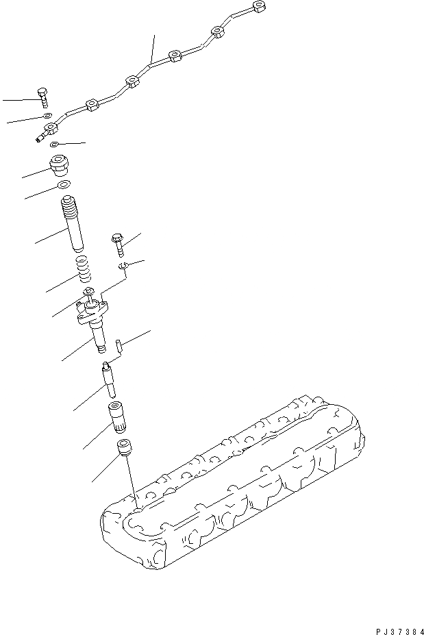 Схема запчастей Komatsu SA6D110-1G - ТОПЛИВН. ФОРСУНКА И СЛИВНАЯ ТРУБКА(№-) ТОПЛИВН. СИСТЕМА
