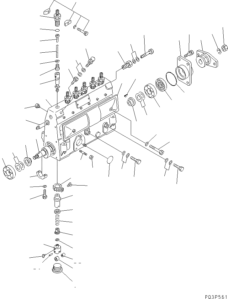 Схема запчастей Komatsu SA6D110-1P - ТОПЛ. НАСОС (НАСОС) ТОПЛИВН. СИСТЕМА