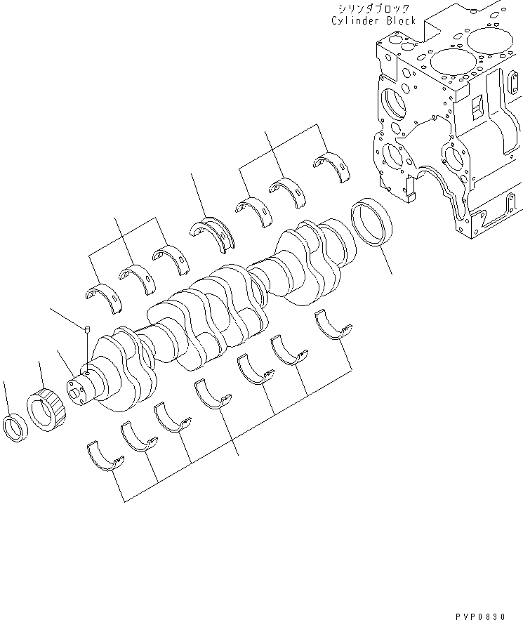 Схема запчастей Komatsu SA6D114E-1-GD - КОЛЕНВАЛ ДВИГАТЕЛЬ