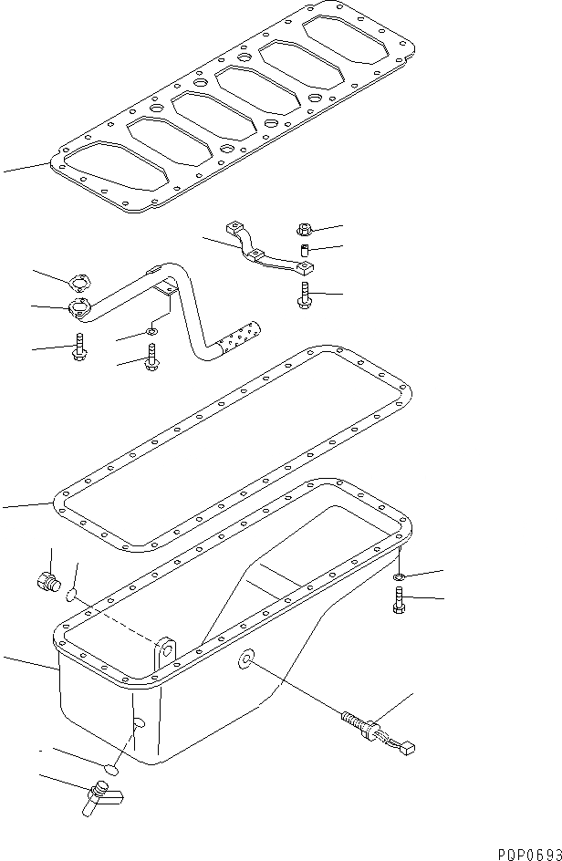 Схема запчастей Komatsu SA6D114E-1A-KU - МАСЛЯНЫЙ ПОДДОН И ВСАСЫВАЮЩИЙ ПАТРУБОК ДВИГАТЕЛЬ