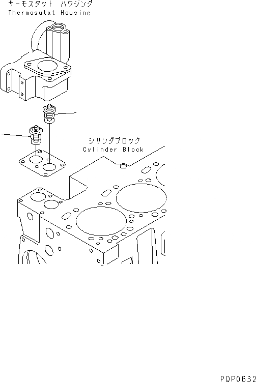 Схема запчастей Komatsu SA6D114-1AA - ТЕРМОСТАТ ДВИГАТЕЛЬ