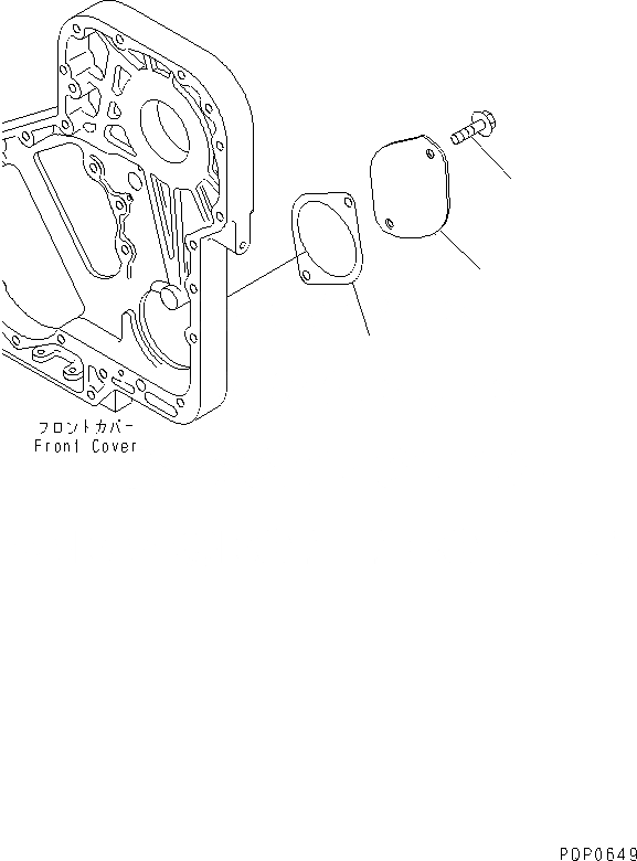 Схема запчастей Komatsu SA6D114-1AA - КРЫШКА ПЕРЕДН. ЗУБЧАТОЙ ПЕРЕДАЧИ ДВИГАТЕЛЬ