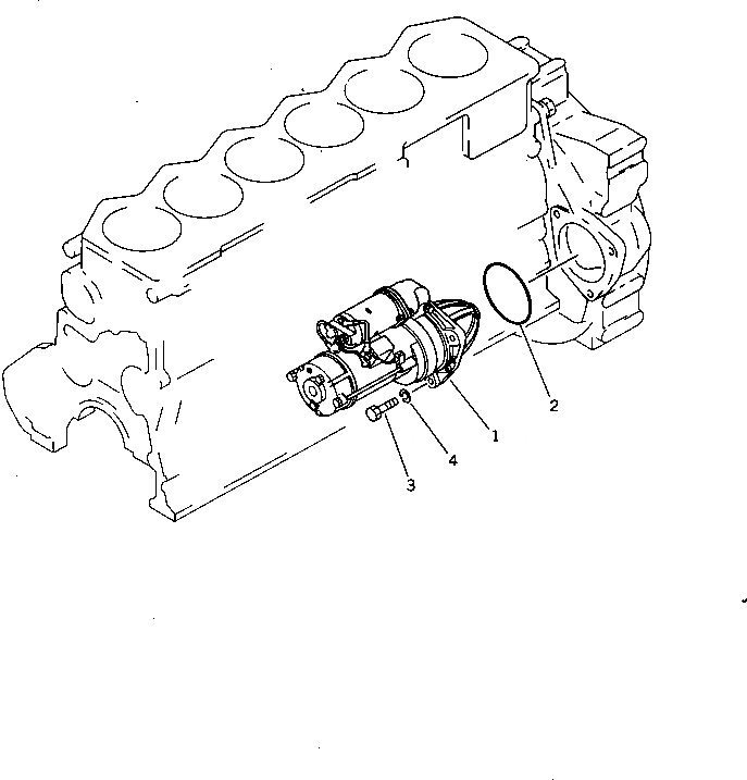 Схема запчастей Komatsu SA6D110-1N - СТАРТЕР И КРЕПЛЕНИЕ (.KW) ЭЛЕКТРИКА