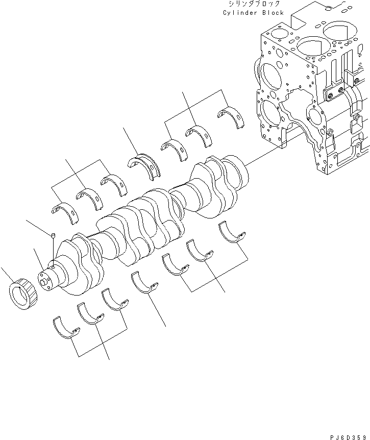 Схема запчастей Komatsu SA6D114E-2-KB - КОЛЕНВАЛ ДВИГАТЕЛЬ