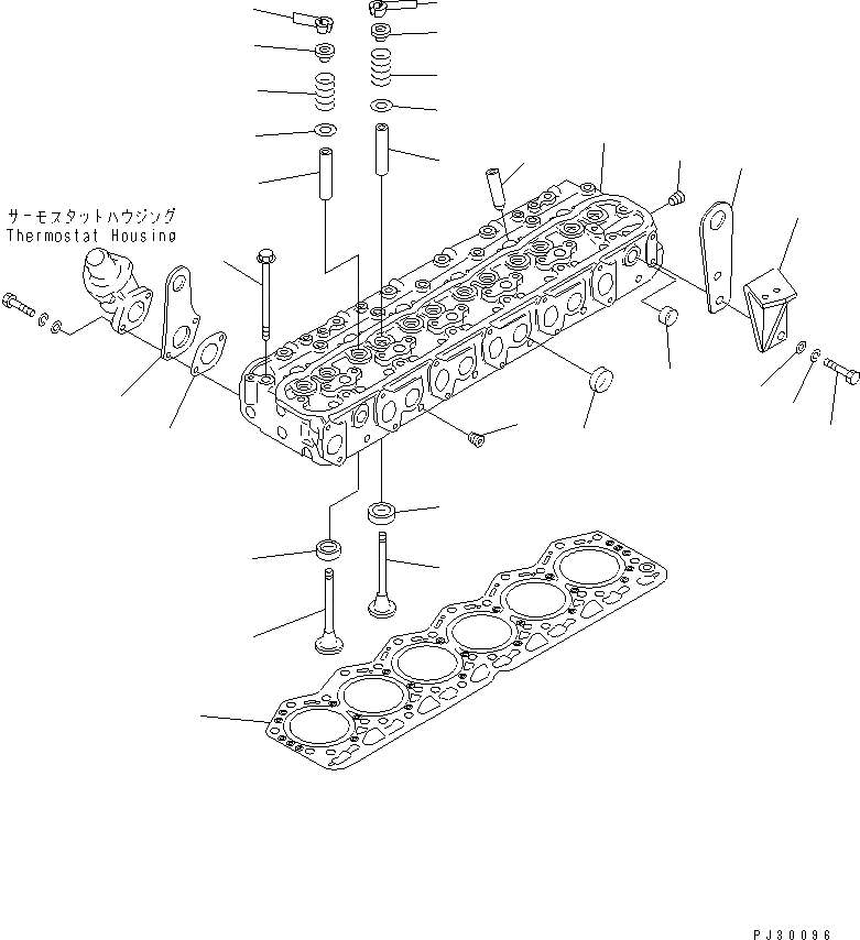 Схема запчастей Komatsu SA6D110-1F - ГОЛОВКА ЦИЛИНДРОВ ГОЛОВКА ЦИЛИНДРОВ