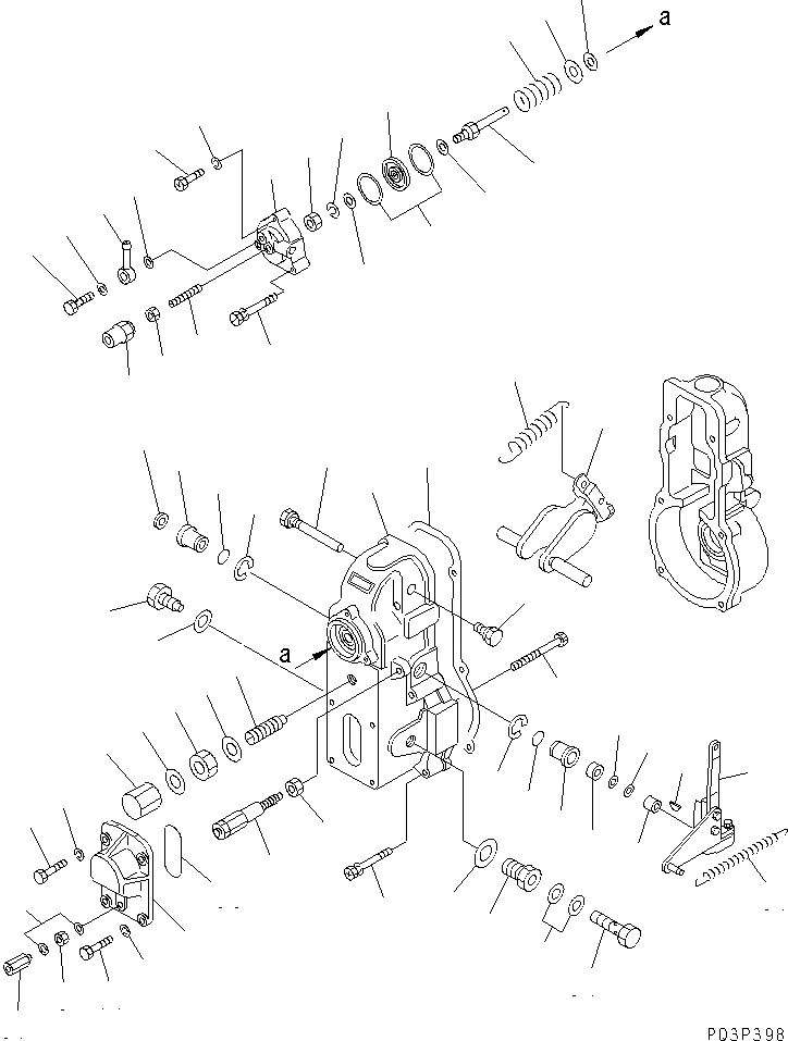 Схема запчастей Komatsu SA6D110-1F - ТОПЛ. НАСОС (РЕГУЛЯТОР) (/) ТОПЛИВН. СИСТЕМА