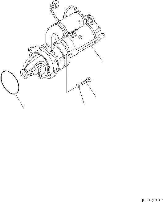 Схема запчастей Komatsu SA6D110-1F - СТАРТЕР И КРЕПЛЕНИЕ (7.KW) ЭЛЕКТРИКА