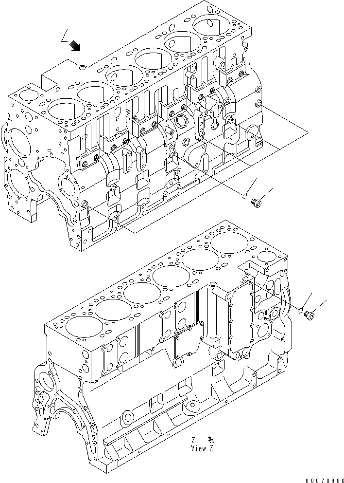 Схема запчастей Komatsu SA6D114E-2-TR - БЛОК ЦИЛИНДРОВ LUBRICANT ТРУБЫ ДВИГАТЕЛЬ