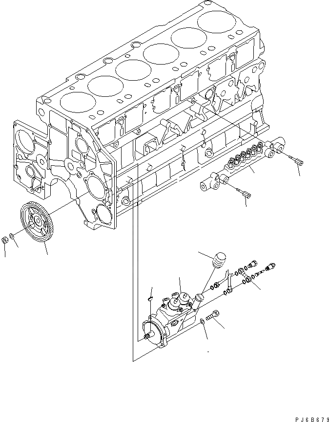 Схема запчастей Komatsu SA6D140E-3CM-7 - ТОПЛИВН. НАСОС И COMMON RAIL КРЕПЛЕНИЕ (МАЛОВЯЗК. ТОПЛИВН. СПЕЦ-Я.) (ОГРАНИЧЕНИЯ ПО ВЫБРОСУ ЕВРОП. И ЕС-2)(№9-) ДВИГАТЕЛЬ